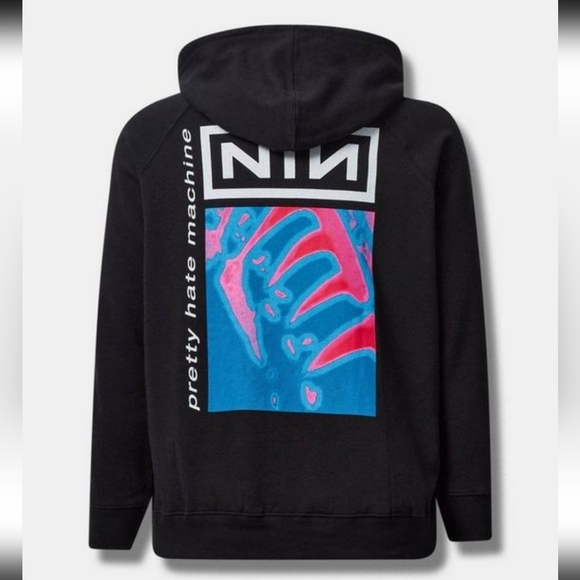 torrid Tops - Last One! NIN Nine Inch Nails Torrid Black Hoodie